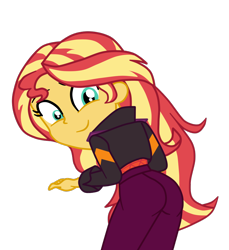 Size: 1026x1121 | Tagged: safe, artist:gmaplay, derpibooru import, sunset shimmer, better together, equestria girls, sunset's backstage pass!, ass, bunset shimmer, butt, solo