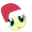 Size: 48x48 | Tagged: safe, derpibooru import, fluttershy, pegasus, pony, christmas, cute, emoticon, hat, holiday, mlpforums, open mouth, santa hat, solo