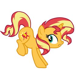 Size: 1313x1311 | Tagged: safe, artist:gmaplay, derpibooru import, sunset shimmer, pony, unicorn, ass up, bunset shimmer, butt, plot