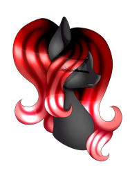 Size: 1200x1600 | Tagged: safe, artist:minelvi, derpibooru import, oc, oc only, earth pony, pony, bust, earth pony oc, eye clipping through hair, eyelashes, eyes closed, simple background, solo, transparent background