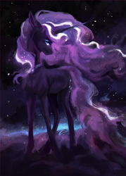 Size: 1900x2659 | Tagged: safe, artist:weird--fish, derpibooru import, idw, nightmare rarity, pony, unicorn, female, mare, solo