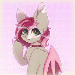 Size: 1300x1300 | Tagged: safe, derpibooru import, oc, bat pony, pony, bat pony oc, bat wings, cherry, cute, food, wings