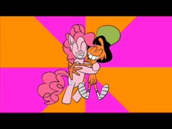 Size: 960x720 | Tagged: artist needed, safe, derpibooru import, pinkie pie, earth pony, pony, hug, shipping fuel, wander (wander over yonder), wander over yonder