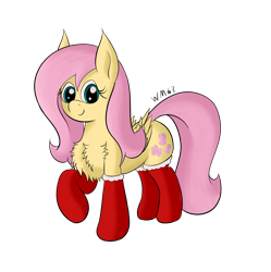 Size: 2406x2418 | Tagged: safe, artist:wapamario63, fluttershy, pegasus, pony, clothes, cute, female, mare, raised hoof, simple background, socks, solo, transparent background