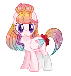 Size: 1704x1816 | Tagged: safe, artist:anno酱w, derpibooru import, oc, oc only, oc:laya, pegasus, pony, base used, clothes, female, mare, simple background, smiling, socks, solo, white background
