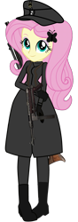 Size: 1439x4096 | Tagged: safe, artist:edy_january, derpibooru import, fluttershy, human, pegasus, equestria girls, german, gun, humanized, mg 42, mp 40, natasha shakovich, solo, weapon, wehrmacht