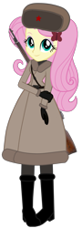 Size: 1439x3978 | Tagged: safe, artist:edy_january, derpibooru import, fluttershy, human, pegasus, equestria girls, gun, hat, humanized, mosin nagant, natasha shakovich, red army, sniper, snipershy, solo, soviet union, ushanka, weapon