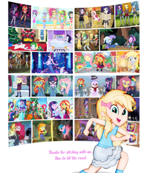 Size: 3881x4556 | Tagged: safe, artist:invisibleink, derpibooru import, adagio dazzle, applejack, aria blaze, firefly, fluttershy, indigo zap, lemon zest, lily pad (equestria girls), megan williams, pinkie pie, rainbow dash, rarity, sci-twi, sonata dusk, sour sweet, starlight glimmer, sugarcoat, sunny flare, sunset shimmer, twilight sparkle, oc, mermaid, better together, equestria girls, animal crossing, beach, christmas, compilation, farewell, holiday, humane five, humane seven, humane six, leaving the fandom, running, self insert, shadow five, snowman, text, the dazzlings