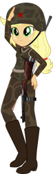 Size: 1215x3947 | Tagged: safe, artist:edy_january, derpibooru import, applejack, equestria girls, dp-46, gun, ppsh-41, red army, solo, soviet union, weapon, world war ii