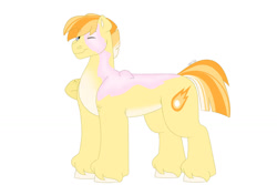 Size: 1280x854 | Tagged: safe, artist:itstechtock, derpibooru import, oc, oc:comet, earth pony, magical gay spawn, male, offspring, parent:flash sentry, parent:star tracker, simple background, solo, stallion, white background