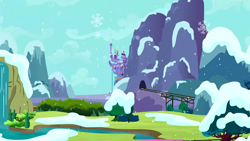 Size: 1280x720 | Tagged: safe, derpibooru import, screencap, hearth's warming eve (episode), background, canterlot, no pony, scenic ponyville, snow