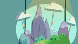 Size: 1280x720 | Tagged: safe, derpibooru import, screencap, hearth's warming eve (episode), backdrop, background, liminal space, no pony, scenic ponyville, stage
