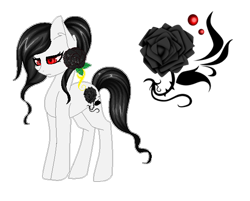 Size: 588x472 | Tagged: safe, artist:riariirii2, derpibooru import, oc, oc only, oc:dark rose, earth pony, pony, base used, earth pony oc, eyelashes, female, flower, mare, reference sheet, rose, simple background, solo, transparent background