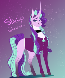 Size: 1679x2000 | Tagged: safe, artist:inisealga, derpibooru import, starlight glimmer, pony, unicorn, headmare starlight, older, older starlight glimmer, redesign, solo