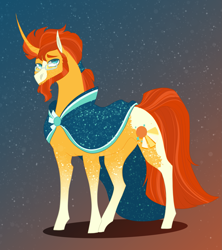 Size: 1773x2000 | Tagged: safe, artist:inisealga, derpibooru import, sunburst, pony, unicorn, beard, facial hair, male, older sunburst, redesign, solo, stallion