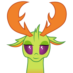 Size: 2000x2000 | Tagged: safe, artist:byteslice, derpibooru import, thorax, changedling, changeling, .svg available, bust, front view, king thorax, lidded eyes, looking at you, male, portrait, simple background, smiling, smug, solo, svg, transparent background, vector