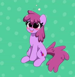 Size: 4012x4096 | Tagged: safe, artist:kittyrosie, derpibooru import, berry punch, berryshine, earth pony, pony, berrybetes, blushing, cute, digital art, drunk, drunk bubbles, female, smiling, solo, tongue out