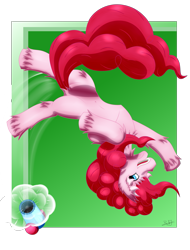 Size: 2531x3329 | Tagged: safe, artist:thebenalpha, derpibooru import, pinkie pie, earth pony, pony, cannon, ear fluff, ears, happiness, party cannon, ponk, pony cannonball, silly, simple background, transparent background, unshorn fetlocks