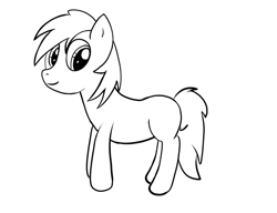 Size: 800x613 | Tagged: safe, artist:mlpfimguy, derpibooru import, ponybooru exclusive, oc, earth pony, pony, bad anatomy, black and white, digital art, grayscale, incorrect leg anatomy, monochrome, solo