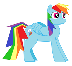 Size: 1300x1200 | Tagged: safe, artist:nate5700, derpibooru import, rainbow dash, pegasus, pony, simple background, solo, white background