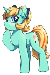 Size: 1200x1800 | Tagged: safe, artist:ravistdash, derpibooru exclusive, derpibooru import, oc, oc:diamonody, unicorn, 2021 community collab, derpibooru community collaboration, raised hoof, simple background, solo, standing, transparent background