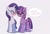 Size: 4049x2733 | Tagged: safe, artist:lexiedraw, derpibooru import, rarity, twilight sparkle, twilight sparkle (alicorn), alicorn, pony, unicorn, blushing, darling, dialogue, female, lesbian, lidded eyes, looking at each other, mare, rarilight, shipping, simple background, smiling, white background