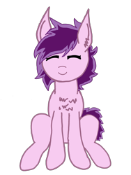 Size: 2443x3257 | Tagged: safe, artist:antique1899, derpibooru import, oc, oc only, oc:lavender love, earth pony, pony, 2021 community collab, chest fluff, derpibooru community collaboration, ear fluff, ears, eyes closed, simple background, sitting, smiling, solo, transparent background