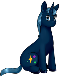 Size: 1450x1860 | Tagged: safe, artist:69beas, derpibooru import, oc, oc:starblind, pony, unicorn, 2021 community collab, derpibooru community collaboration, digital art, male, simple background, sitting, solo, stallion, transparent background