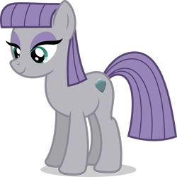 Size: 2452x2446 | Tagged: safe, artist:luckreza8, derpibooru import, edit, maud pie, earth pony, female, looking down, mare, missing accessory, nude edit, nudity, simple background, smiling, solo, transparent background, vector, when she smiles