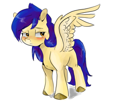 Size: 1302x1078 | Tagged: safe, artist:smirk, derpibooru import, oc, oc only, oc:page turner, pegasus, pony, aggie.io, pegasus oc, simple background, solo, white background, wings