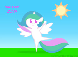 Size: 467x345 | Tagged: safe, artist:banebuster, derpibooru import, princess celestia, alicorn, pony, series:tiny tia, chibi, cute, cutelestia, looking at you, pointy ponies