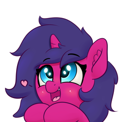 Size: 4000x4000 | Tagged: safe, artist:yelowcrom, derpibooru import, oc, oc only, oc:fizzy pop, pony, unicorn, blushing, cute