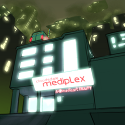 Size: 800x800 | Tagged: safe, artist:captainhoers, pony, the sunjackers, canterlot, cyberpunk, hospital, new canterlot