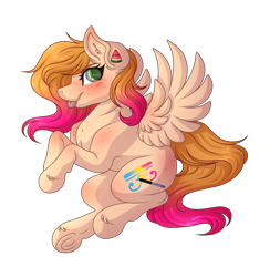 Size: 2922x2994 | Tagged: safe, artist:amazing-artsong, derpibooru import, oc, oc:cosmic carrot, pegasus, pony, female, filly, simple background, solo, tongue out, transparent background