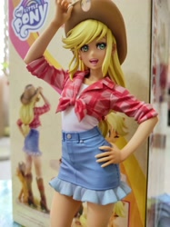 Size: 3472x4640 | Tagged: safe, derpibooru import, applejack, equestria girls, applejack's hat, cowboy hat, figurine, hat, kotobukiya, kotobukiya applejack, toy