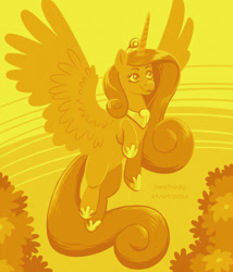 Size: 729x850 | Tagged: safe, artist:haretrinity, derpibooru import, princess cadance, alicorn, pony, female, monochrome, solo, spread wings, wings