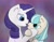 Size: 2755x2125 | Tagged: safe, artist:snow quill, derpibooru import, coco pommel, rarity, pony, unicorn, cover art, female, lesbian, marshmallow coco, shipping, story in the source