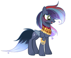 Size: 1320x1080 | Tagged: safe, artist:crystalsstar, derpibooru import, oc, pony, female, offspring, parent:ahuizotl, simple background, solo, transparent background