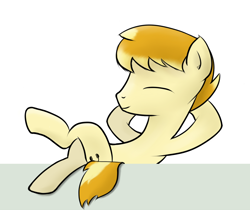 Size: 1088x914 | Tagged: safe, artist:lazymort, derpibooru import, oc, oc only, oc:mort elstar, pegasus, pony, relaxing, simple background, solo, white background