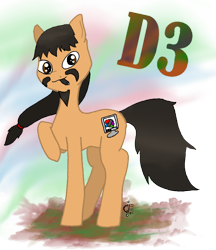 Size: 1020x1183 | Tagged: safe, artist:liyuku, derpibooru import, oc, oc:d3, oc:digi doodle doo, earth pony, earth pony oc, looking at you, male, solo