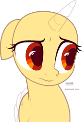 Size: 907x1312 | Tagged: safe, artist:teepew, derpibooru import, oc, oc only, alicorn, pony, my little pony: the movie, alicorn oc, bald, base, bust, eyelashes, horn, signature, simple background, solo, transparent background, wings, worried