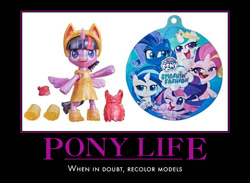 Size: 608x444 | Tagged: safe, derpibooru import, princess cadance, princess celestia, princess luna, shining armor, twilight sparkle, twilight sparkle (alicorn), alicorn, pony, unicorn, my little pony: pony life, figurine, motivational poster, op failed at starting shit, op is a cuck, op is trying to start shit, op is trying too hard, op isn't even trying anymore
