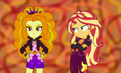 Size: 2000x1200 | Tagged: safe, artist:ktd1993, derpibooru import, adagio dazzle, sunset shimmer, better together, equestria girls, sunset's backstage pass!, female, lesbian, shipping, sunsagio