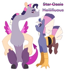 Size: 1024x1024 | Tagged: safe, artist:aztrial, derpibooru import, oc, oc:mellifluous, oc:star oasis, hybrid, interspecies offspring, offspring, parent:discord, parent:twilight sparkle, parents:discolight