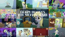 Size: 1970x1109 | Tagged: safe, derpibooru import, edit, edited screencap, editor:quoterific, screencap, amethyst star, bon bon, carrot top, cloud kicker, crafty crate, derpy hooves, dizzy twister, golden harvest, lemon hearts, linky, lyra heartstrings, merry may, minuette, orange swirl, sea swirl, seafoam, shoeshine, sparkler, spike, spring melody, sprinkle medley, sunshower raindrops, sweetie drops, twilight sparkle, twilight sparkle (alicorn), alicorn, dragon, pony, unicorn, a hearth's warming tail, applebuck season, do princesses dream of magic sheep, feeling pinkie keen, hearth's warming eve (episode), luna eclipsed, no second prances, rainbow falls, rock solid friendship, slice of life (episode), the last roundup, the point of no return, to where and back again, book, clothes, costume, derpy star, derpysaur, female, food, giant derpy hooves, mare, muffin, nightmare night costume, paper bag, paper bag wizard, winged spike