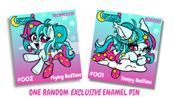 Size: 1920x1080 | Tagged: safe, artist:ruef, artist:techycutie, derpibooru import, oc, oc:bedtime, bat pony, enamel pin, enameldreams, pin club, pins