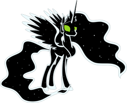 Size: 3555x2875 | Tagged: safe, artist:porygon2z, derpibooru import, princess celestia, alicorn, pony, alien x, ben 10