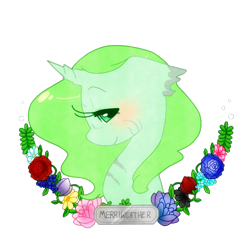 Size: 500x500 | Tagged: safe, artist:missromancedy, derpibooru import, oc, oc only, oc:merriweather, pony, unicorn, ask merriweather, bust, female, mare, portrait, simple background, solo, transparent background