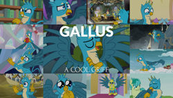 Size: 1978x1113 | Tagged: safe, derpibooru import, edit, edited screencap, editor:quoterific, screencap, bifröst, gabby, gallus, gilda, grampa gruff, sandbar, yona, bird, eagle, earth pony, griffon, hippogriff, owl, pegasus, pony, yak, a matter of principals, marks for effort, school daze, school raze, the ending of the end, the hearth's warming club, the last problem, uprooted, what lies beneath, armor, crying, cupcake, food, friendship student, grizzle, puppy dog eyes, royal guard, royal guard gallus, single tear, tears of pain