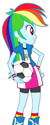 Size: 400x1000 | Tagged: safe, artist:ftvs-cm45, derpibooru import, edit, edited screencap, screencap, rainbow dash, equestria girls, equestria girls (movie), background removed, not a vector, simple background, soccer ball (object), solo, transparent background